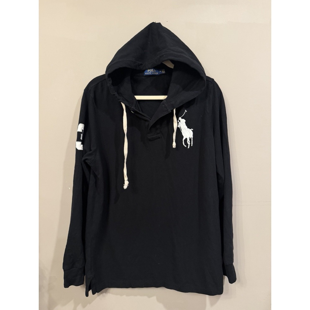 Polo Ralph Lauren Black Large Pony Hoodie Medium